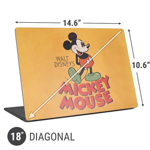 Disney Mickey Mouse Walt Disney Classic Character Universal Laptop 18in (14.6 x 10.6in) Skin