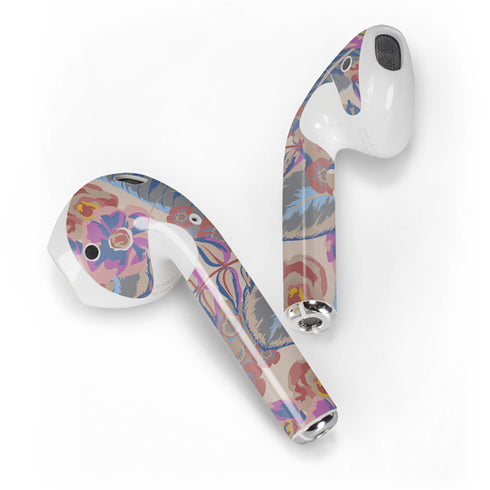 Warm Taupe Floral Apple AirPods 2 Skin
