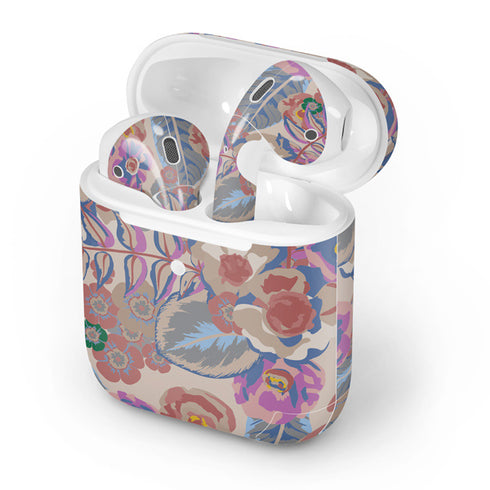 Warm Taupe Floral Apple AirPods 2 Skin