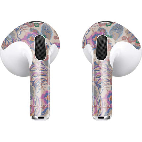 Warm Taupe Floral Apple AirPods (3rd Gen 2021) Skin