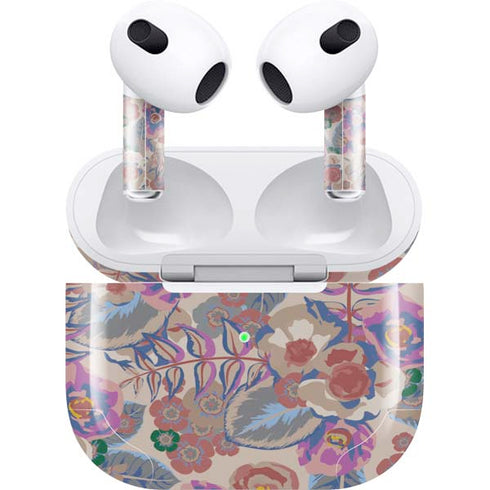 Warm Taupe Floral Apple AirPods (3rd Gen 2021) Skin
