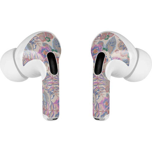 Warm Taupe Floral Apple AirPods Pro Skin
