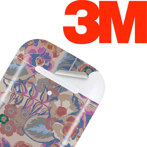 Warm Taupe Floral Apple AirPods Skin