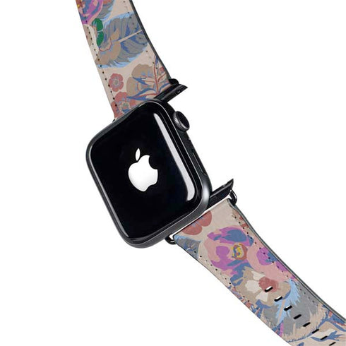Warm Taupe Floral Apple Watch Band 42-44mm