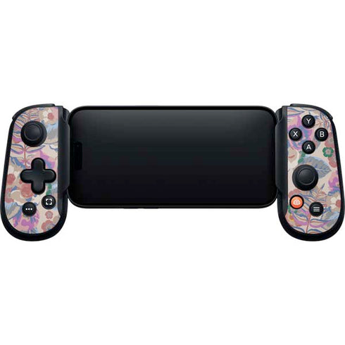 Warm Taupe Floral Backbone One for iPhone Game Controller Skin