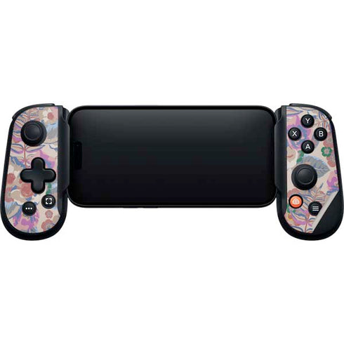 Warm Taupe Floral Backbone One for iPhone Game Controller Skin