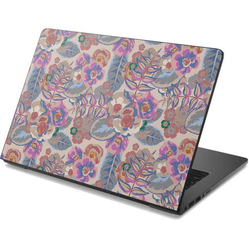 Warm Taupe Floral Dell Chromebook Skin