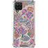 Warm Taupe Floral Galaxy A12 Clear Case