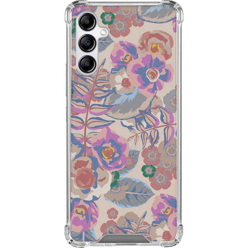 Warm Taupe Floral Galaxy A15 5G Clear Case