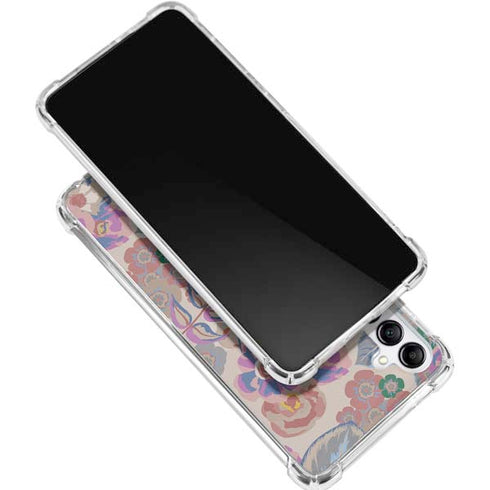Warm Taupe Floral Galaxy A15 5G Clear Case