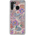 Warm Taupe Floral Galaxy A21 Clear Case