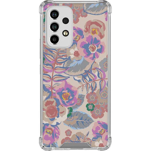 Warm Taupe Floral Galaxy A33 5G Clear Case