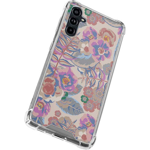 Warm Taupe Floral Galaxy A54 5G Clear Case