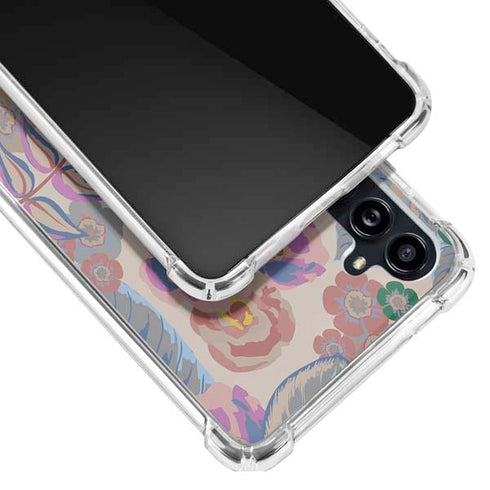 Warm Taupe Floral Galaxy A54 5G Clear Case