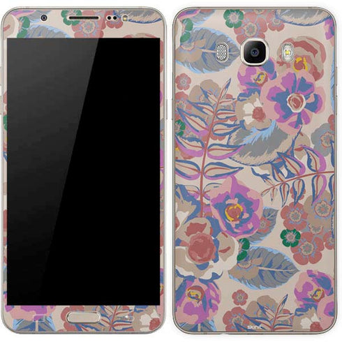 Warm Taupe Floral Galaxy J7 Skin