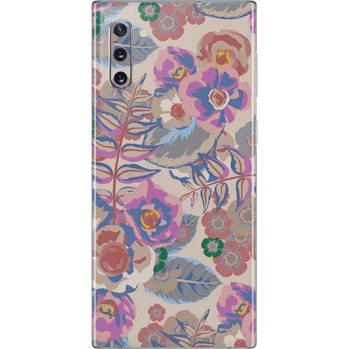 Warm Taupe Floral Galaxy Note 10 Skin