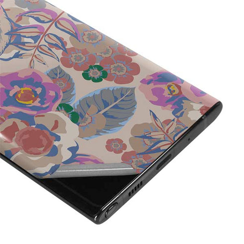 Warm Taupe Floral Galaxy Note 10 Skin