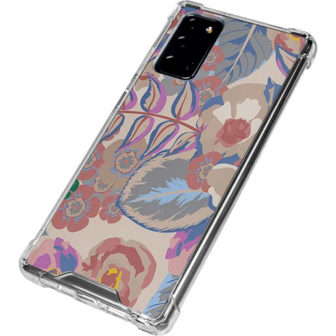 Warm Taupe Floral Galaxy Note20 5G Clear Case