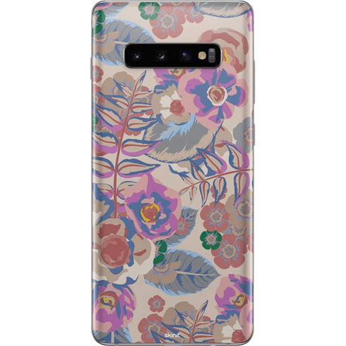 Warm Taupe Floral Galaxy S10 Plus Skin
