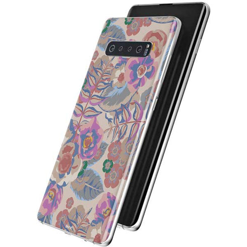 Warm Taupe Floral Galaxy S10 Skin