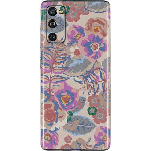 Warm Taupe Floral Galaxy S20 Fan Edition Skin