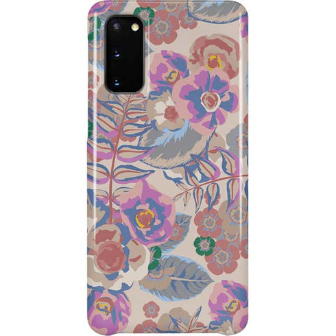 Warm Taupe Floral Galaxy S20 Lite Case