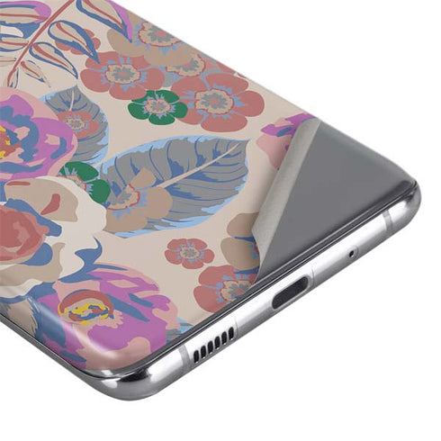 Warm Taupe Floral Galaxy S20 Plus Skin