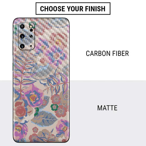 Warm Taupe Floral Galaxy S20 Plus Skin