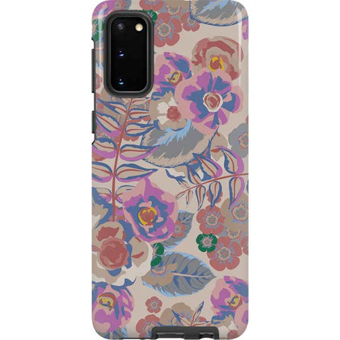Warm Taupe Floral Galaxy S20 Pro Case