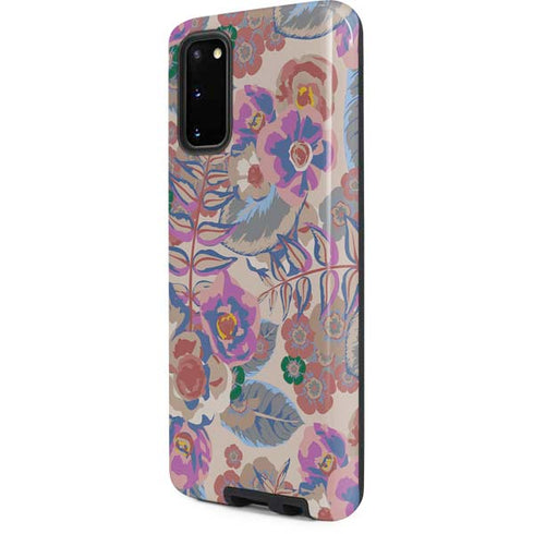 Warm Taupe Floral Galaxy S20 Pro Case