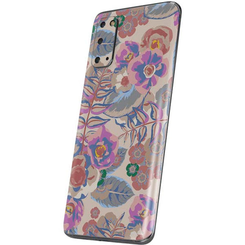 Warm Taupe Floral Galaxy S20 Skin