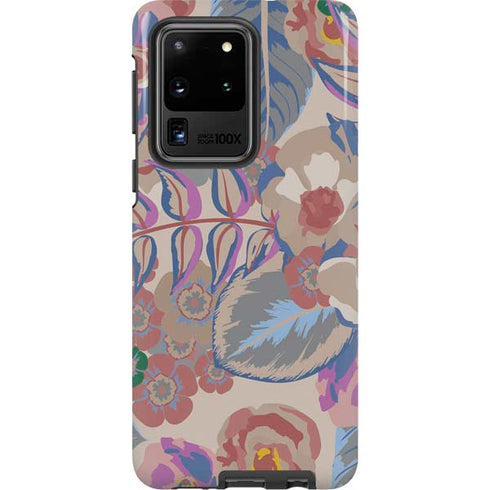 Warm Taupe Floral Galaxy S20 Ultra 5G Pro Case