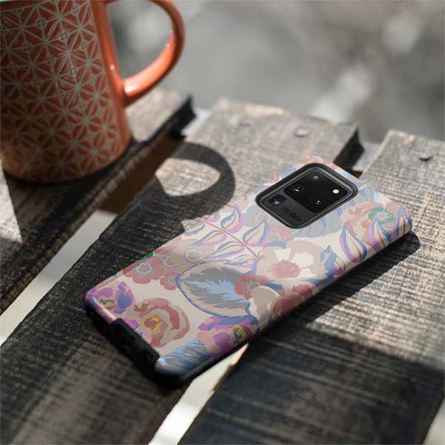 Warm Taupe Floral Galaxy S20 Ultra 5G Pro Case