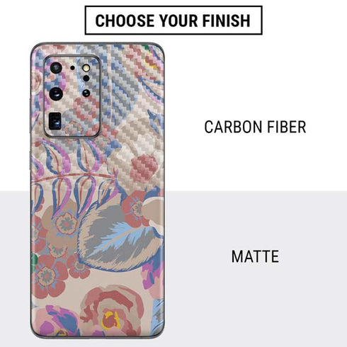 Warm Taupe Floral Galaxy S20 Ultra 5G Skin