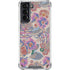 Warm Taupe Floral Galaxy S21 5G Clear Case