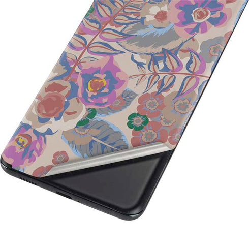 Warm Taupe Floral Galaxy S21 5G Skin