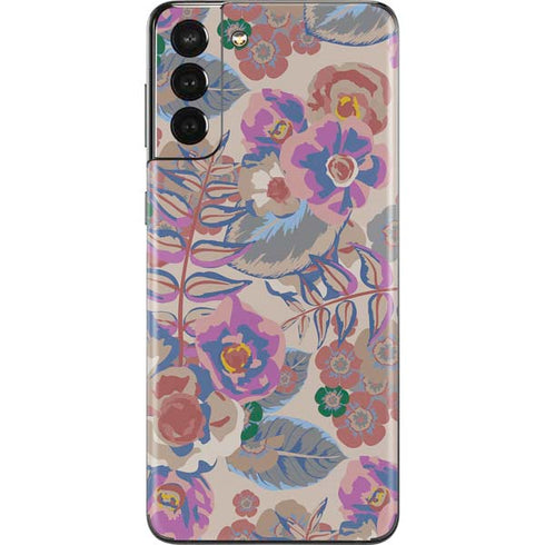 Warm Taupe Floral Galaxy S21 Plus 5G Skin