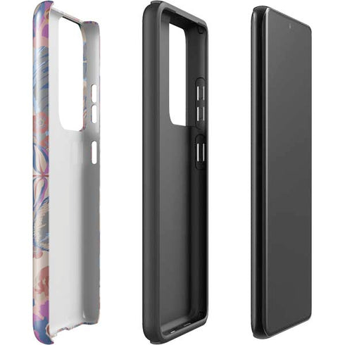 Warm Taupe Floral Galaxy S21 Ultra 5G Pro Case