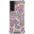 Warm Taupe Floral Galaxy S22 Clear Case