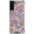 Warm Taupe Floral Galaxy S22 Plus Clear Case