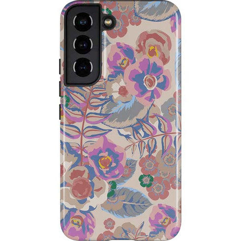 Warm Taupe Floral Galaxy S22 Pro Case