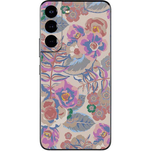 Warm Taupe Floral Galaxy S22 Skin