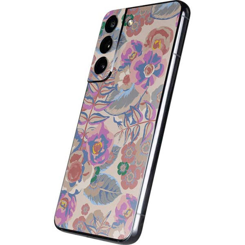 Warm Taupe Floral Galaxy S22 Skin