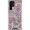 Warm Taupe Floral Galaxy S22 Ultra Clear Case