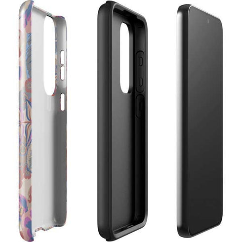 Warm Taupe Floral Galaxy S23 Plus Pro Case