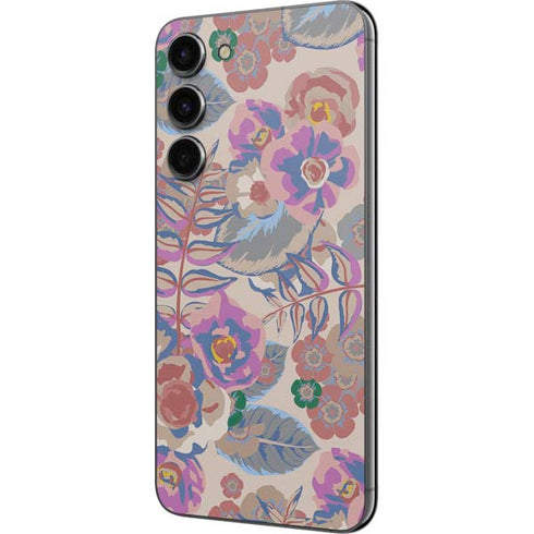 Warm Taupe Floral Galaxy S23 Plus Skin