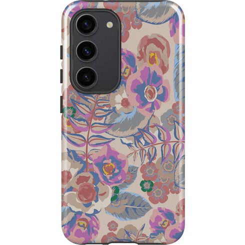 Warm Taupe Floral Galaxy S23 Pro Case