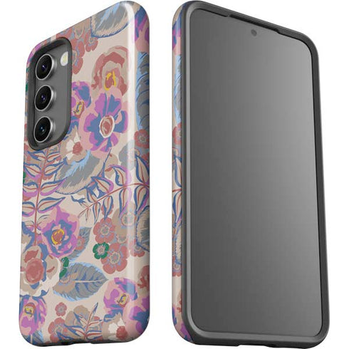 Warm Taupe Floral Galaxy S23 Pro Case
