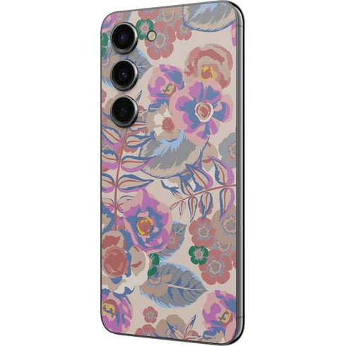 Warm Taupe Floral Galaxy S23 Skin