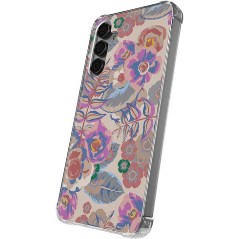 Warm Taupe Floral Galaxy S24 Plus Clear Case